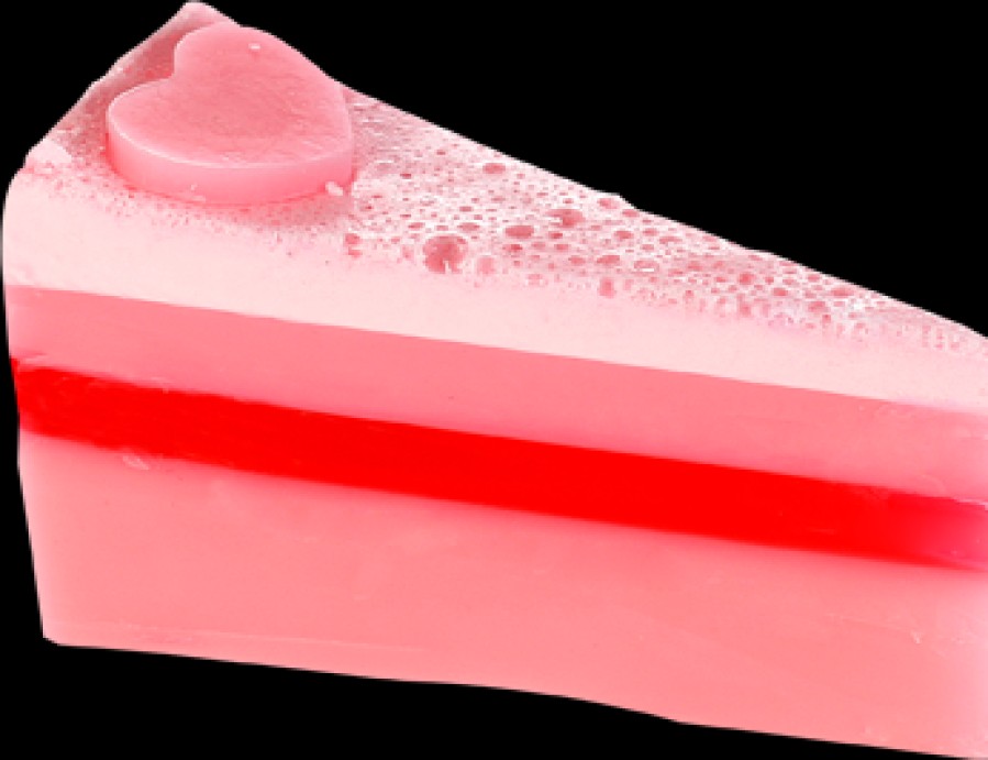 Bomb Cosmetics Soaps | Raspberry Supreme Soap Cake Slice