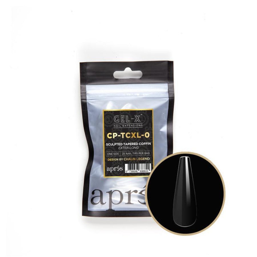 Aprés Gel-X Tips | Gel-X Tips Refill Bags Sculpted Tapered Coffin Extra Long