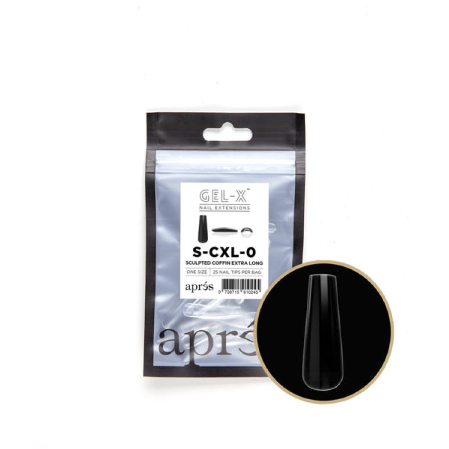 Aprés Gel-X Tips | Gel-X Tips Refill Bags Sculpted Coffin Extra Long