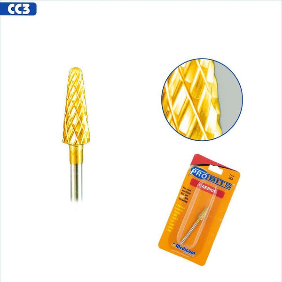 Medicool Bits | Pro Bit - Carbide Gold Cone - Cc3