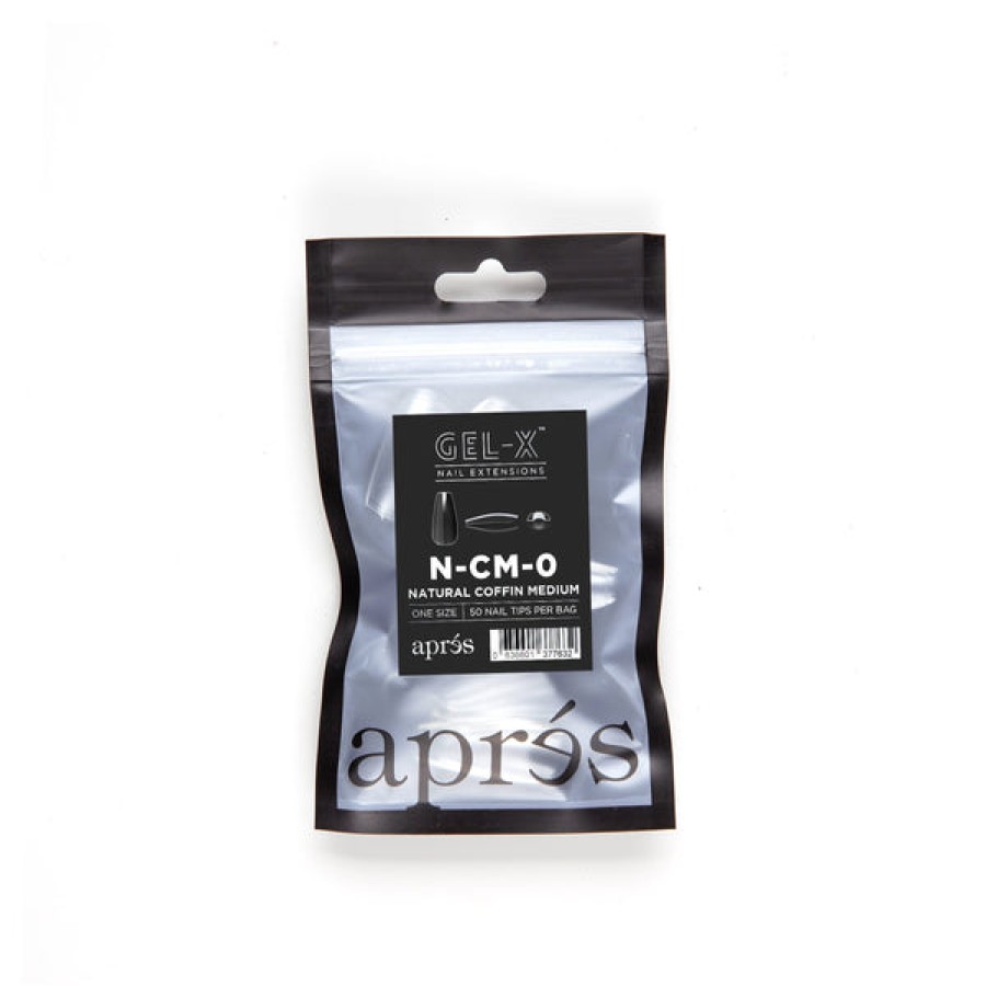 Aprés Gel-X Tips | Gel-X Tips Refill Bags Natural Coffin Medium