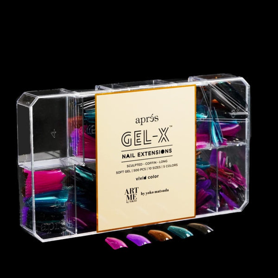 Aprés Gel-X Tips | Artme X Apres Gel-X Tips - Vivid Color - Sculpted Coffin Long