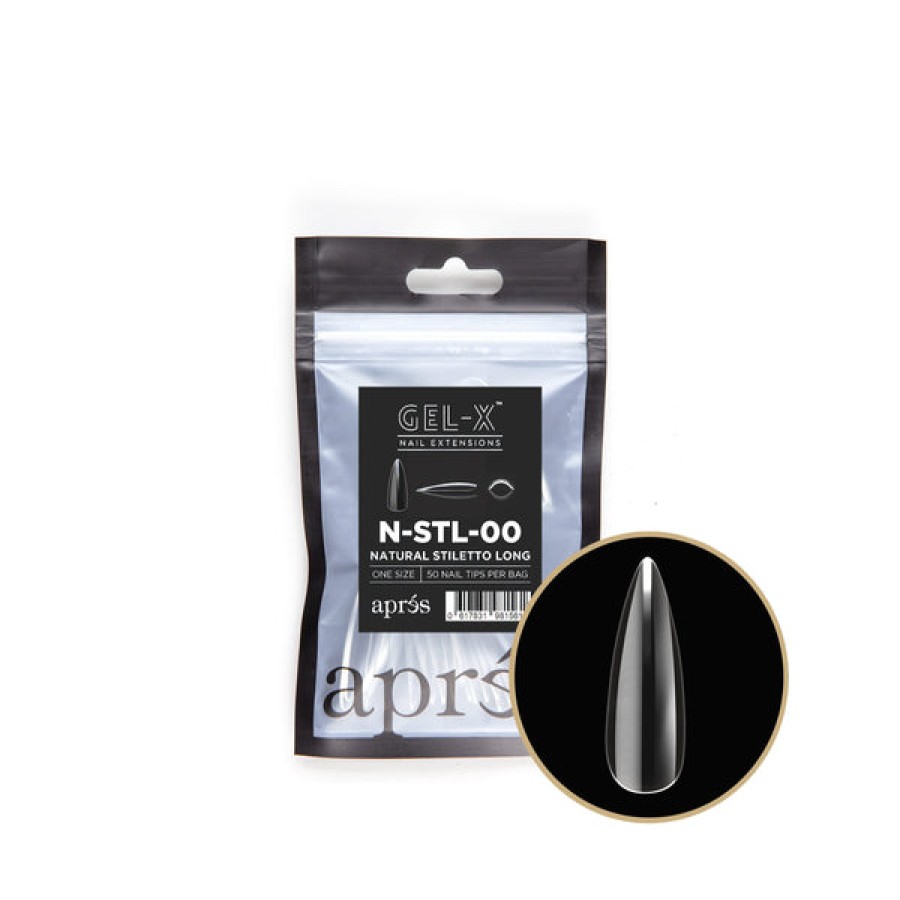 Aprés Gel-X Tips | Gel-X Tips Refill Bags Natural Stiletto Long