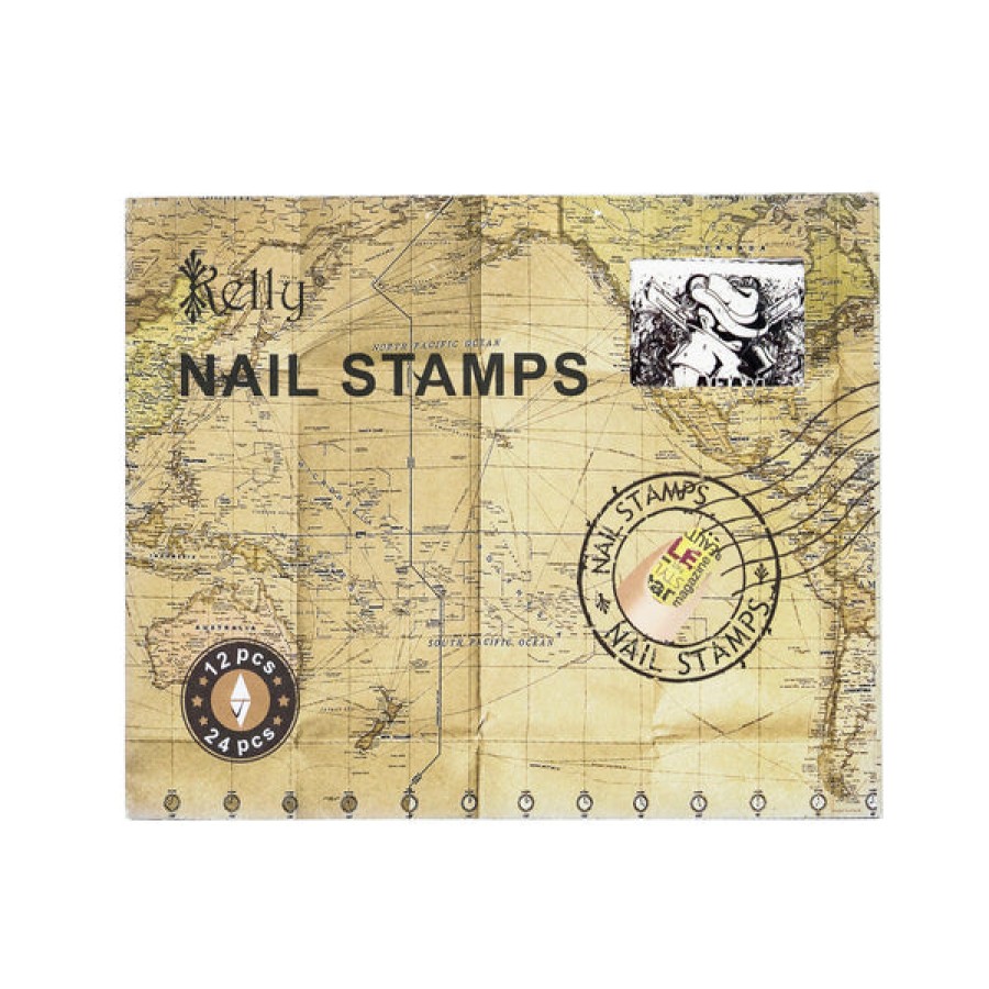 Kelly Nail Art | Kelly Nail Stickers - Nail Stamps Urban Postcard Map News Nts03-A