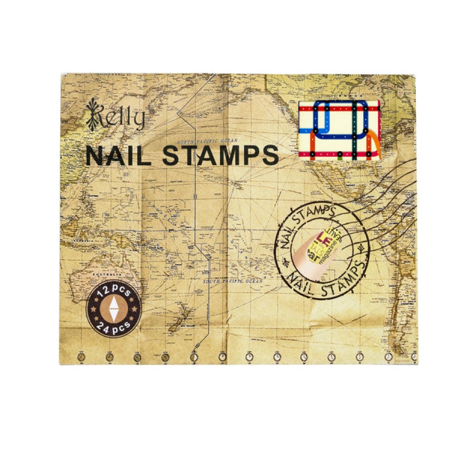 Kelly Nail Art | Kelly Nail Stickers - Nail Stamps Urban Metro Map Nts02-A