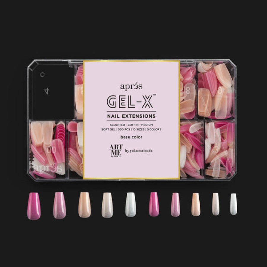 Aprés Gel-X Tips | Artme X Apres Gel-X Tips - Base Color - Sculpted Coffin Medium