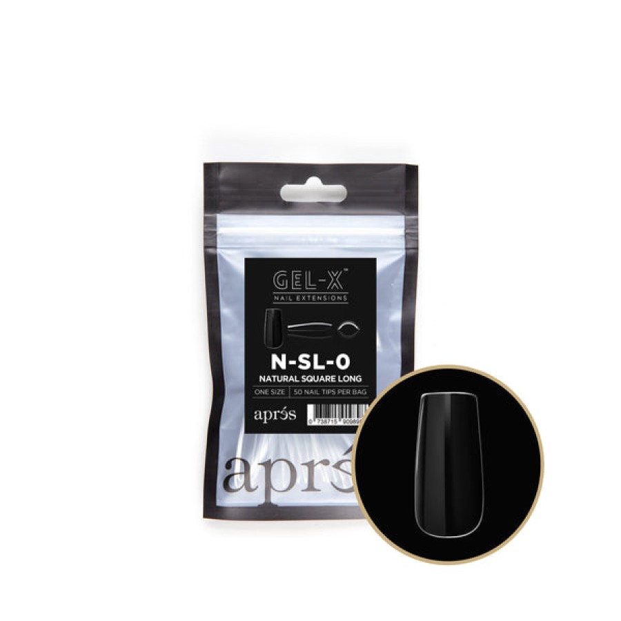 Aprés Gel-X Tips | Gel-X Tips Refill Bags Natural Square Long