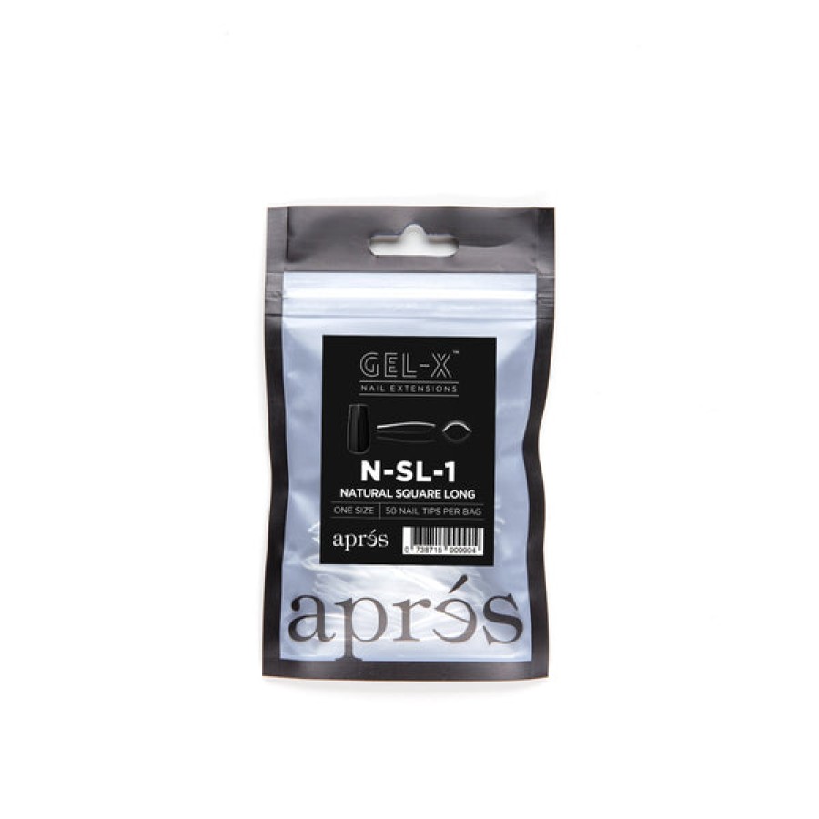 Aprés Gel-X Tips | Gel-X Tips Refill Bags Natural Square Long