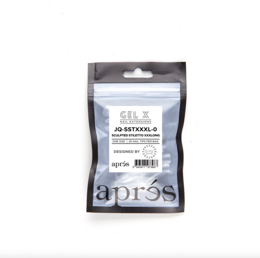 Aprés Gel-X Tips | Gel-X Tips Refill Bags Sculpted Stiletto Extra Extra Extra Long