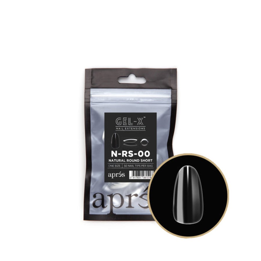 Aprés Gel-X Tips | Gel-X Tips Refill Bags Natural Round Short