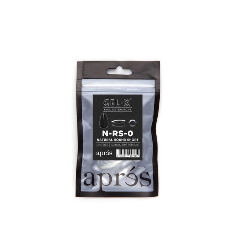 Aprés Gel-X Tips | Gel-X Tips Refill Bags Natural Round Short