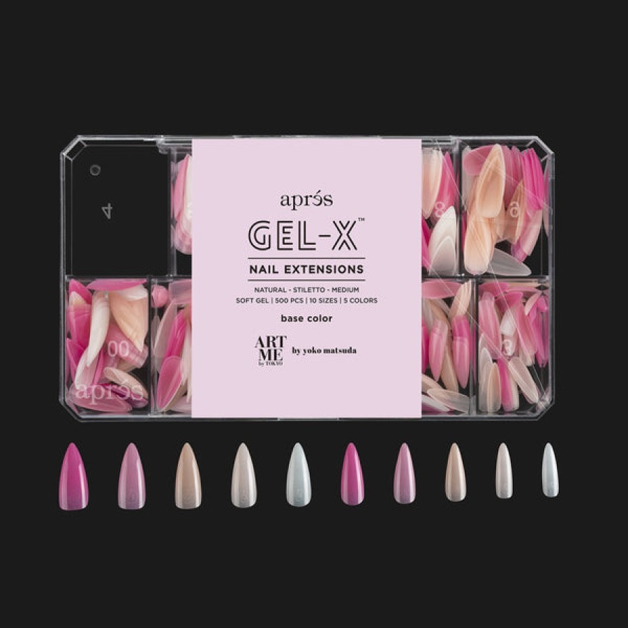 Aprés Gel-X Tips | Artme X Apres Gel-X Tips - Base Color - Natural Stiletto Medium